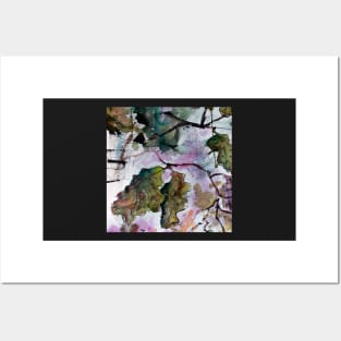 Oak Leaves Watercolor and Ink Art Posters and Art